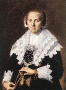 HALS, Frans Portrait of a Woman Holding a Fan Spain oil painting artist